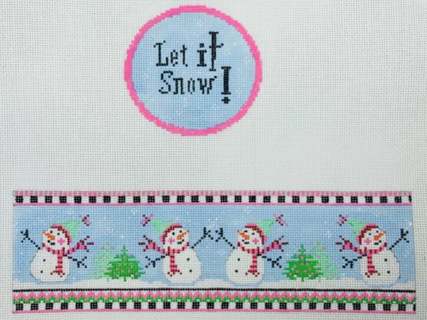 click here to view larger image of Let it Snow Hinged Box w/Hardware (hand painted canvases)