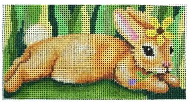 click here to view larger image of Bunny Eyeglass Case (hand painted canvases)