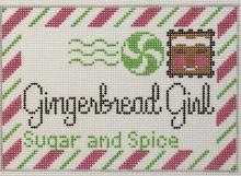 click here to view larger image of Gingerbread Girl Letter (hand painted canvases)