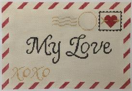click here to view larger image of Small Love Letter (hand painted canvases)