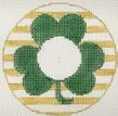 click here to view larger image of Monogram Round - Shamrock (hand painted canvases)
