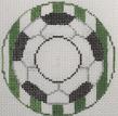 click here to view larger image of Monogram Round - Soccer (hand painted canvases)