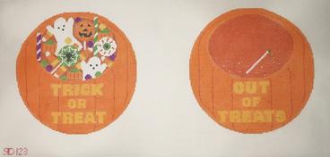 click here to view larger image of Trick or Treat / Out of Treats (2 part) (hand painted canvases)