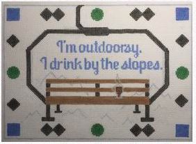 click here to view larger image of I'm Outdoorsy...Slopes (hand painted canvases)