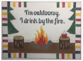 click here to view larger image of I'm Outdoorsy...Fire (hand painted canvases)