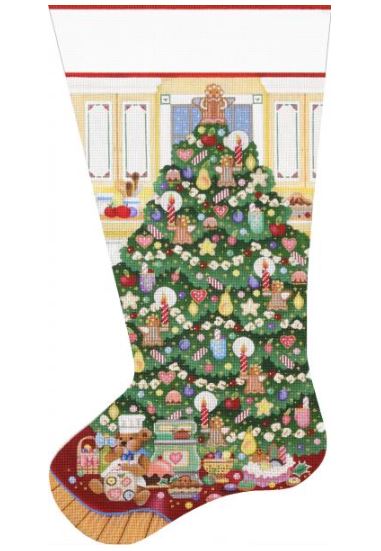 click here to view larger image of Cookie Tree Stocking (hand painted canvases)