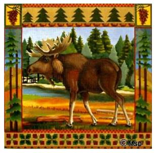 click here to view larger image of Handsome Moose (hand painted canvases)