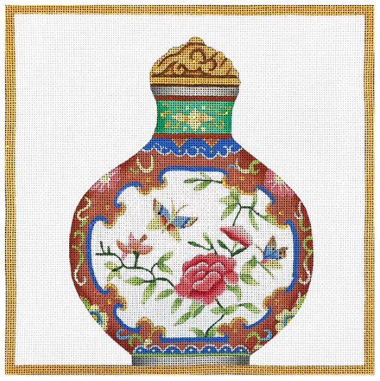 click here to view larger image of Red Snuff Bottle (hand painted canvases)