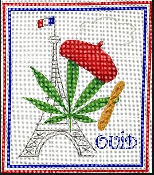 click here to view larger image of Ouid - French Weed (hand painted canvases 2)