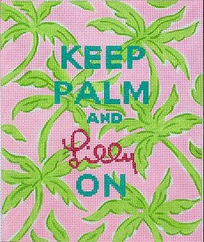 click here to view larger image of Keep Palm and Lilly On (hand painted canvases 2)