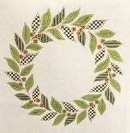 click here to view larger image of Olive Wreath- Patterned Leaves (None Selected)
