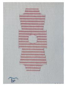 click here to view larger image of Onesie - Pink Stripe (hand painted canvases)