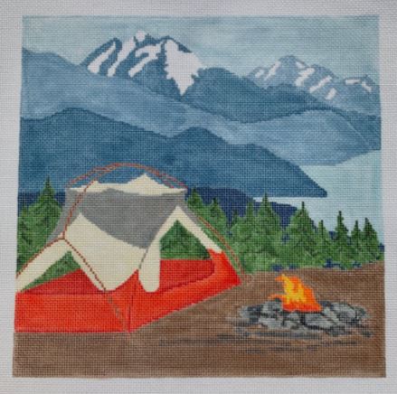 click here to view larger image of Rocky Mountain Campsite (hand painted canvases)