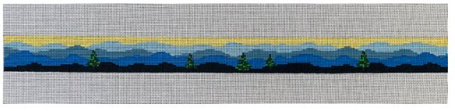 click here to view larger image of Belt - Blue Ridge Motif w/Trees (hand painted canvases)