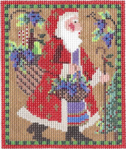 click here to view larger image of Wine Country Santa (hand painted canvases)