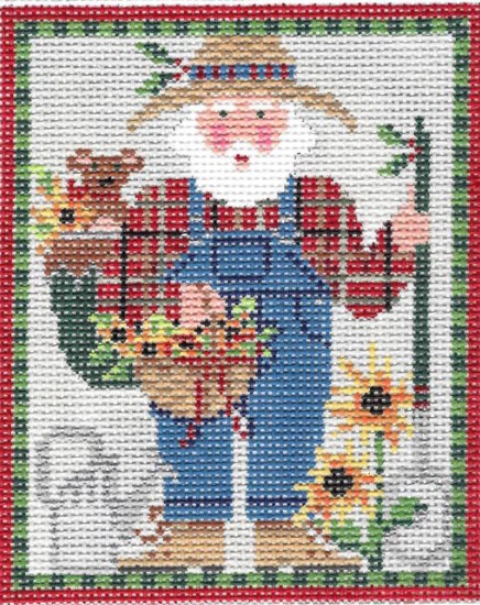 click here to view larger image of Gardening Santa (hand painted canvases)
