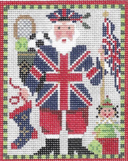 click here to view larger image of British Union Jack Mini Santa (hand painted canvases)