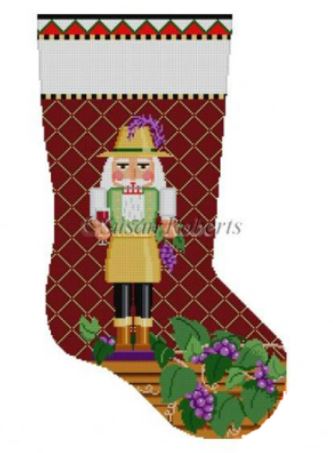 click here to view larger image of Wine Maker Nutcracker Stocking (hand painted canvases)