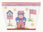 click here to view larger image of Tiny Purse - American Holiday (hand painted canvases)