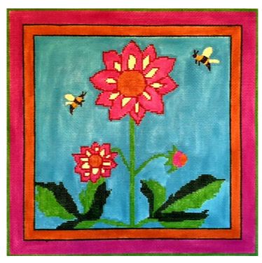 click here to view larger image of Bloom and Bees (hand painted canvases)