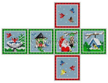 click here to view larger image of Santa with Birds (hand painted canvases)