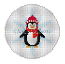click here to view larger image of Snowflake - Penguin (hand painted canvases)