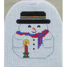 click here to view larger image of Snowman w/Candle (hand painted canvases)