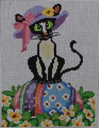 click here to view larger image of Cat at Easter (hand painted canvases)