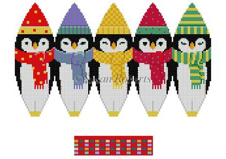 click here to view larger image of Hot Air Balloon - Penguin Huddle (hand painted canvases)
