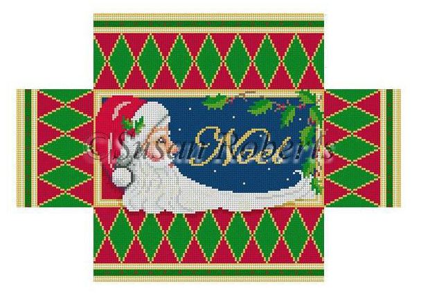 click here to view larger image of Noel Santa Brick Cover  (hand painted canvases)