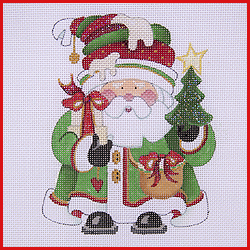 click here to view larger image of Squatty Santa - COSA-11 (hand painted canvases)