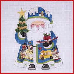 click here to view larger image of Squatty Santa - COSA-20 (hand painted canvases)