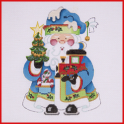click here to view larger image of Squatty Santa - COSA-71 (hand painted canvases)