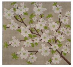 click here to view larger image of Dogwood (hand painted canvases)