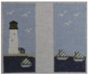 click here to view larger image of Lighthouse Eyeglass Case (hand painted canvases)