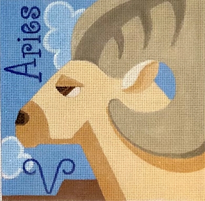 click here to view larger image of Zodiac Signs - Aries Astrology (hand painted canvases)