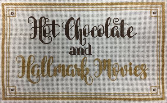click here to view larger image of Hot Chocolate and Hallmark Movies (hand painted canvases)