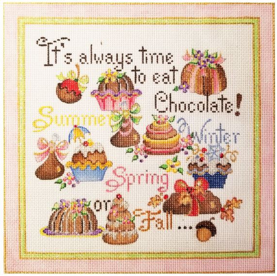 click here to view larger image of Time to Eat Chocolate (hand painted canvases)