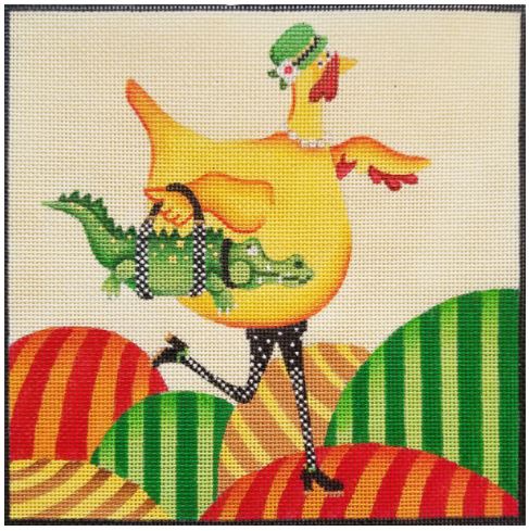 click here to view larger image of Chicken Fashionista (hand painted canvases)