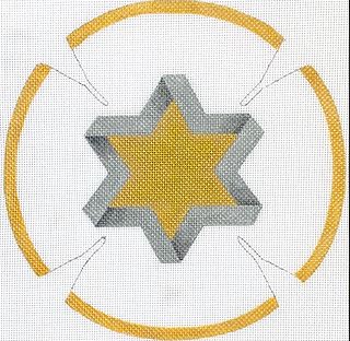 click here to view larger image of Kippah - Wedding (hand painted canvases 2)