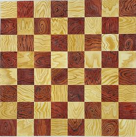 click here to view larger image of Chess/Checkers Board - Rosewood/Golden Maple (hand painted canvases 2)