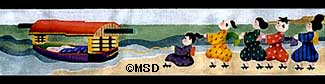 click here to view larger image of Japanese Boat Eyeglass Case (hand painted canvases)