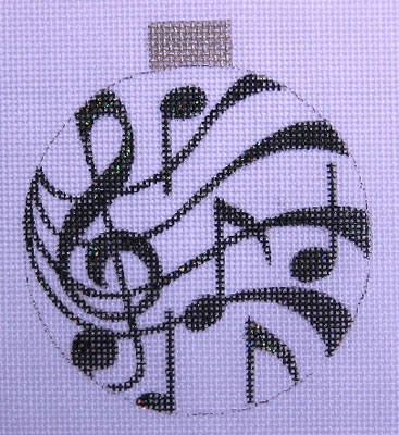 click here to view larger image of Music Ornament (hand painted canvases)