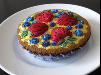 click here to view larger image of Berry Tart (hand painted canvases)