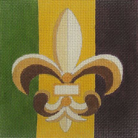 click here to view larger image of Fleur de Lis Mardi Gras (hand painted canvases)