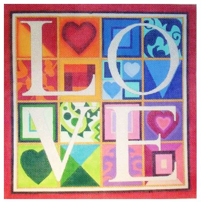 click here to view larger image of Love- Large (hand painted canvases)