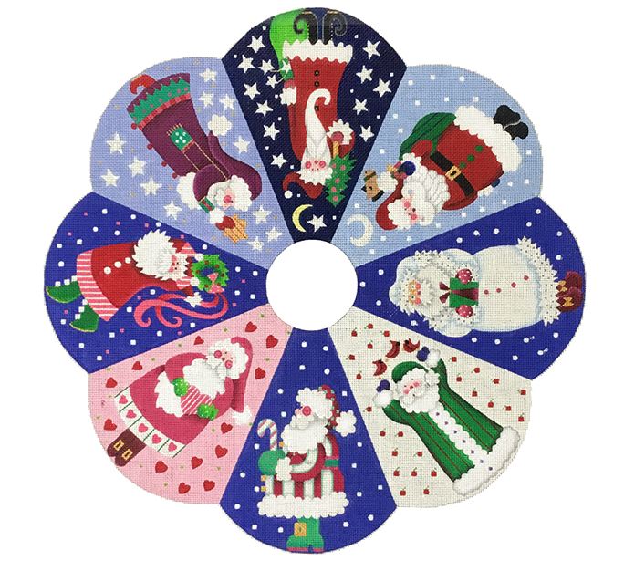 click here to view larger image of Cutie Pie Tree Skirt (hand painted canvases)