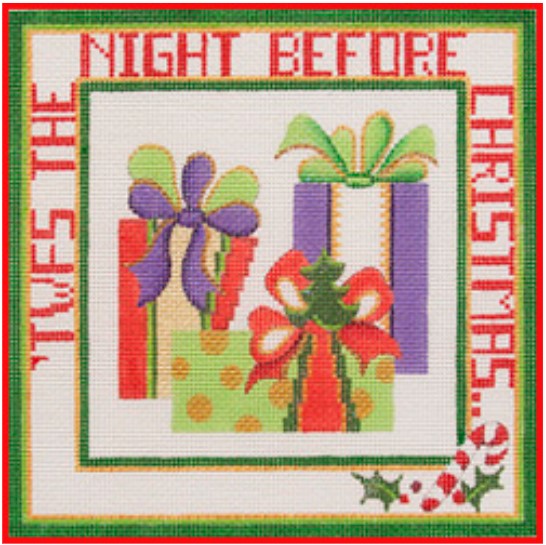 click here to view larger image of Twas the Night Before Pillow (hand painted canvases)