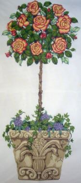 click here to view larger image of Rose Topiary  (hand painted canvases)