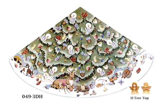 click here to view larger image of Woodland Tree Skirt (hand painted canvases)